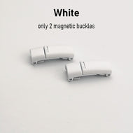 اربطة حذاء استك بدون ربط  للجري والرياضات النشطة  للاطفال والكبار وكبار السن مقاس واحد - أبيض T9-1-White -B