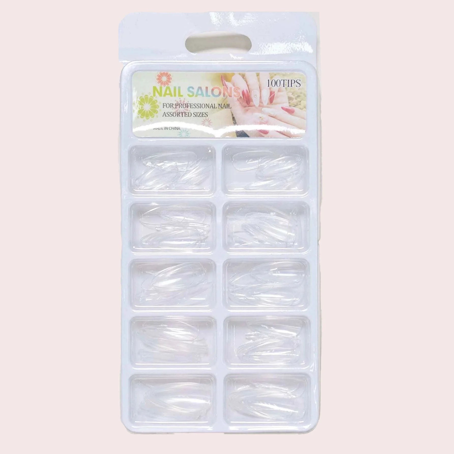 كيس اظافر طبيعية من الاكريليك لصالونات التجميل لمسة نهائية حقيقية قصيرة وفائقة النعومة مجموعة مانيكير للاستخدام في المنزل -شفاف - 100 قطعة | اظافر قصيرة اظافر مستعارة الاظافر | amazingEGP