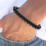 سوار للرجال سوار خرز حجر للرجال اللانهاية اساور يد للرجال | اسورة اكسسوارات الرجال | amazingEGP