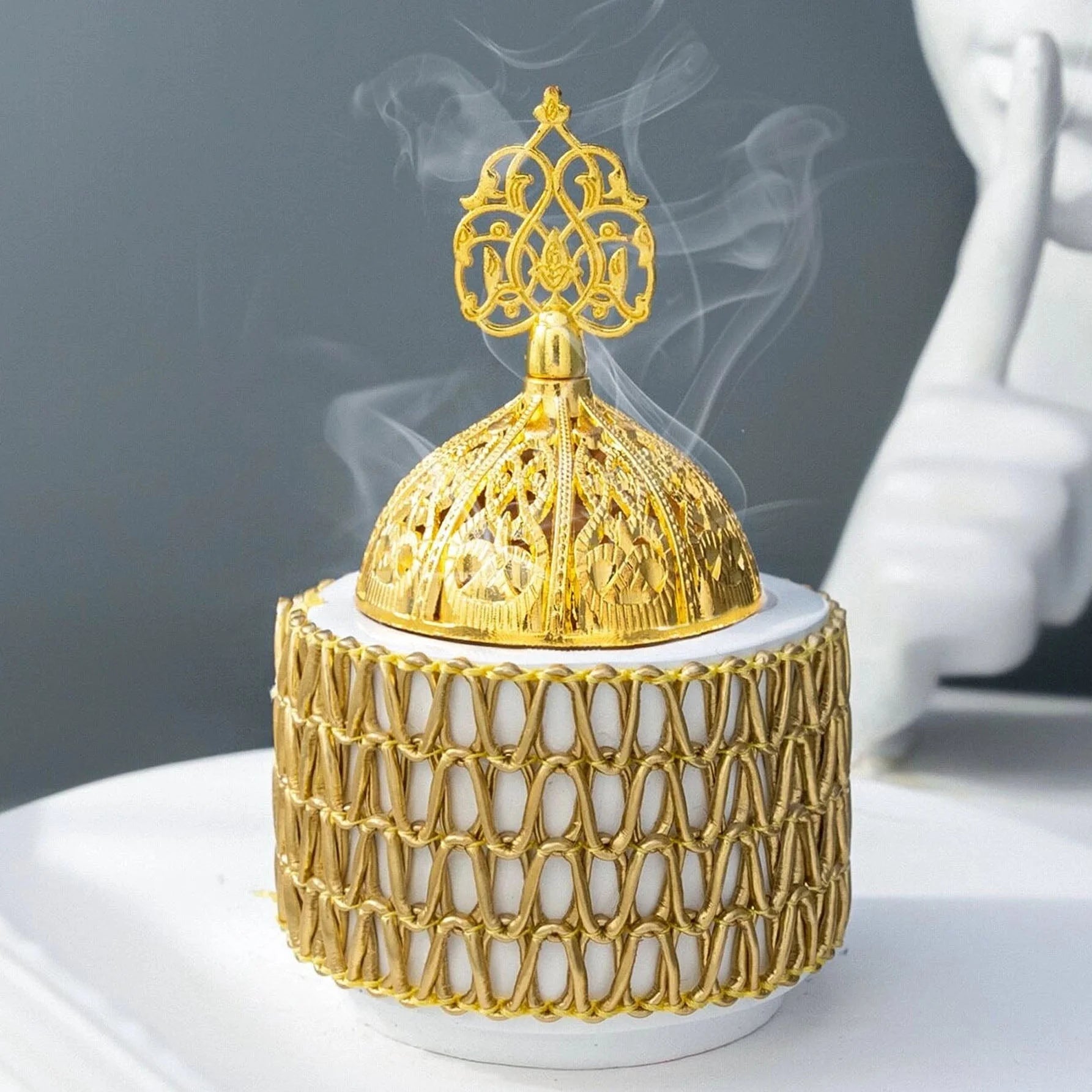 مبخرة وفواحة للبخور بتصميم ديكوري انيق لبخور العود والزهور ابيض | المنزل بخور ديكور ديكور_مكتب ديكور_منزل عيدان بخور مبخرة | amazingEGP