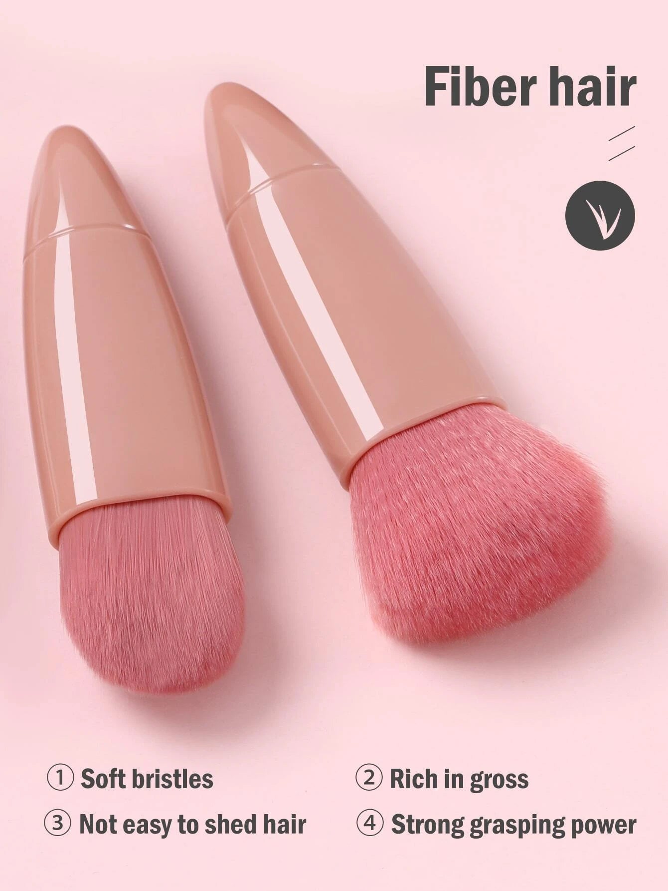 فرشاة ماكياج مع صندوق تخزين مثالية للسفر او الحمل اثناء التنقل، مجموعة فرش ، للنساء والبنات، للمكياج ومستحضرات التجميل والكونسيلر - 5 قطع