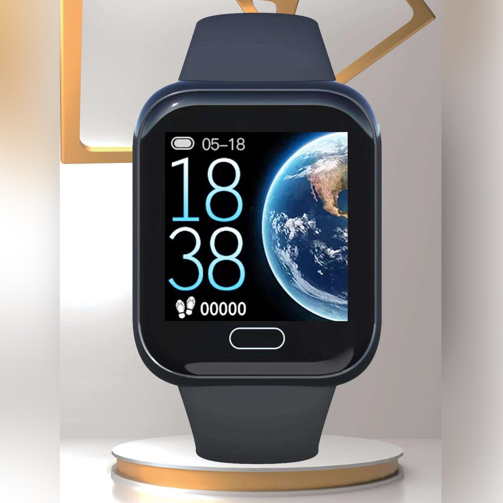 ساعة ذكية للرجال والنساء لتتبع النشاط بعداد للخطوات والسعرات الحرارية ومراقبة ضغط الدم والاكسجين لا تدعم الاتصال والمكالمات