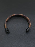 سوار للرجال إسورة مضفرة بجلد طبيعي فاخر رجالي اساور يد للرجال - بني | اسورة اكسسوارات الرجال | amazingEGP