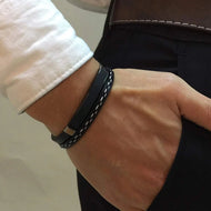 سوار بتفاصيل منسوج للرجال اساور يد للرجال | اسورة اكسسوارات الرجال | amazingEGP