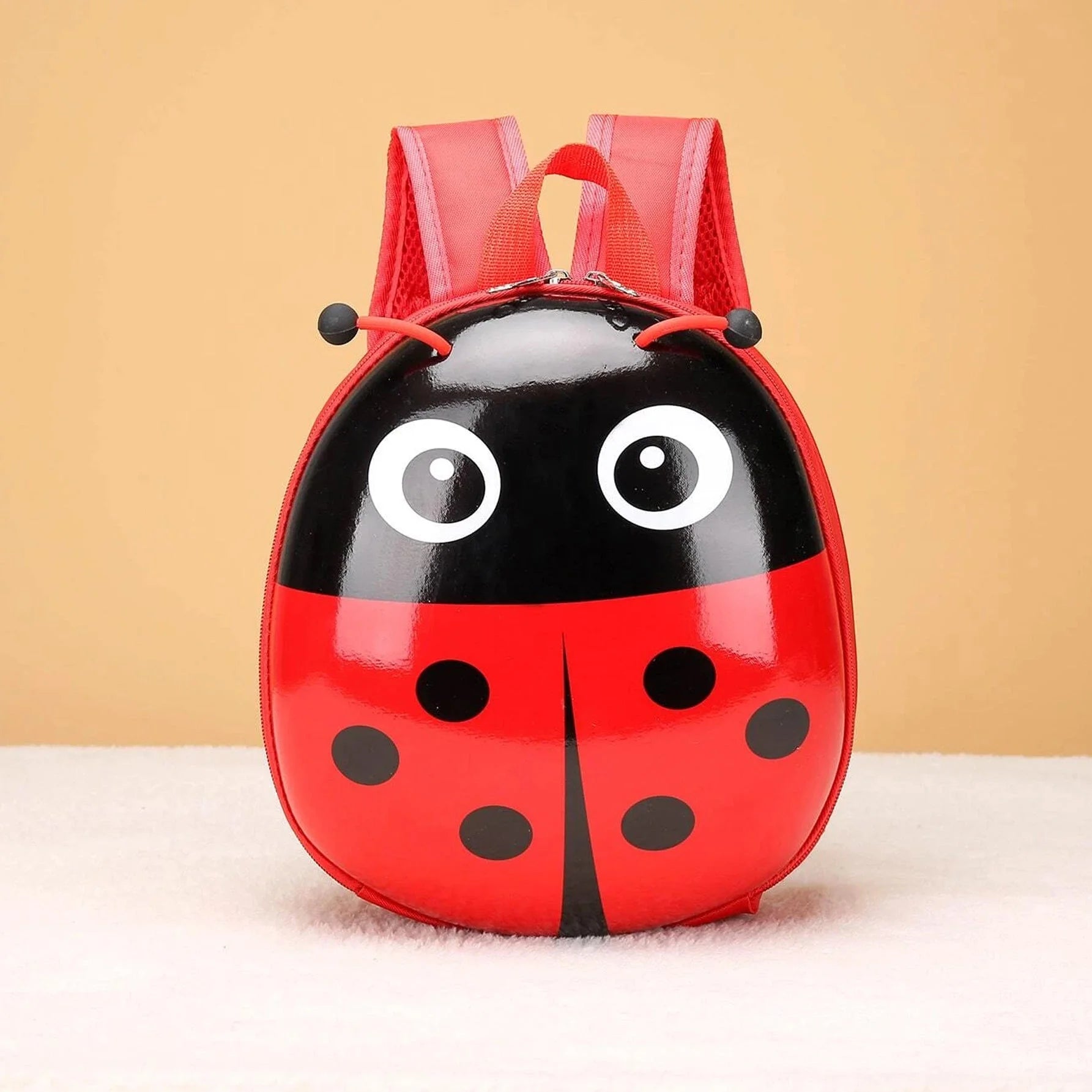 شنطة ظهر للاطفال من الجنسين بتصميم دعسوقة للبنات والاولاد في رياض الاطفال حقائب ظهر للاستخدام اليومي - احمر | خصومات | amazingEGP