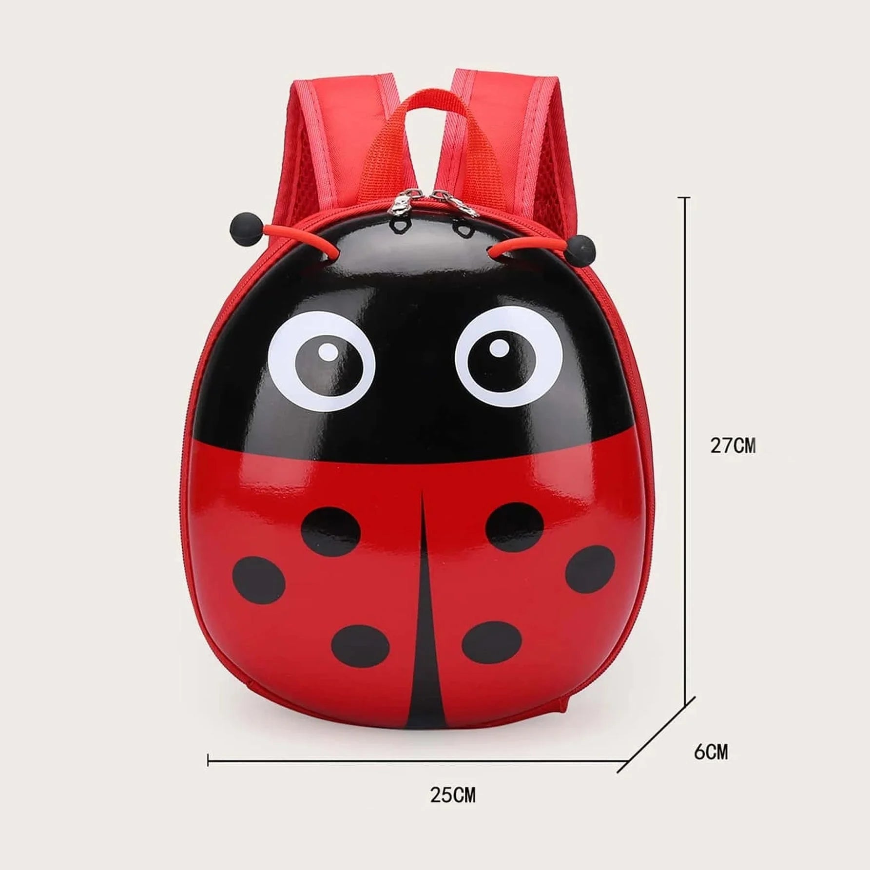 شنطة ظهر للاطفال من الجنسين بتصميم دعسوقة للبنات والاولاد في رياض الاطفال حقائب ظهر للاستخدام اليومي - احمر | خصومات | amazingEGP