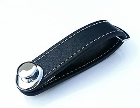 منظم مفاتيح جيب سمارت من الجلد مزود بحلقة مناسب لمفاتيح السيارة والمحفظة والمفاتيح التي تستخدمها يوميا من ذا باك، مقاس 2 ملم × 8.5 ملم - أسود