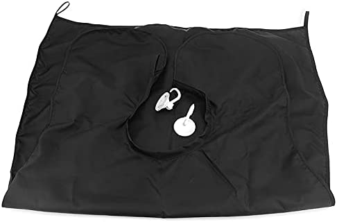 مريلة شعر للذكور لحلاقة اللحية وماسك اللحية، مقاومة للماء للرجال، مريلة حمام من القماش الحريري منظم الحمام، حامي التنظيف المنزلي (اسود)