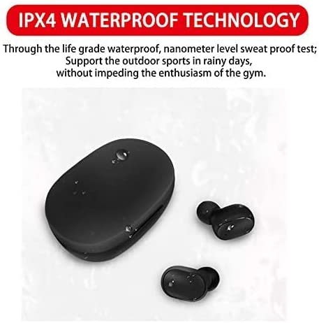 سماعات رياضية بلوتوث لاسلكية داخل الاذن بصوت ستيريو لاسلكي حقيقي TWS مع خاصية الغاء الضوضاء متوافقه مع معظم انظمة الجوالات