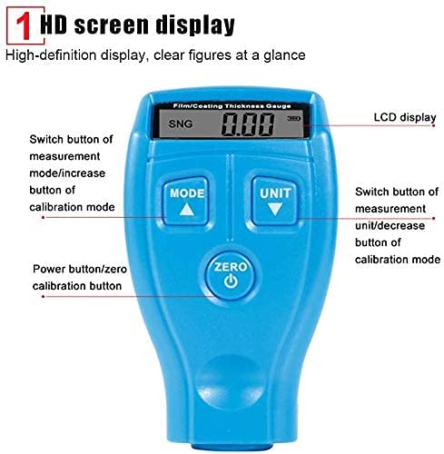 مقياس سماكة طلاء السيارة رقمي محمول وصغير كاشف رش السيارة