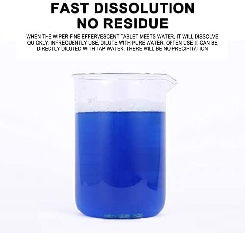 اقراص لتنظيف زجاج مقدمة السيارة، القرص الواحد يعادل 4 لتر من منظف السيارة التقليدي، اكسسوارات تلميع صلبة لتنظيف النوافذ بدقة (5 اقراص)