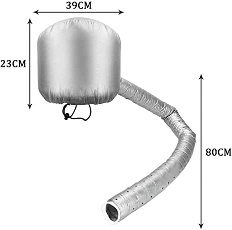 قبعة بونيه مجفف الهواء الساخن لتجفيف وتصفيف الشعر في المنزل – تصميم احترافي للعناية بالشعر المجعد والطويل