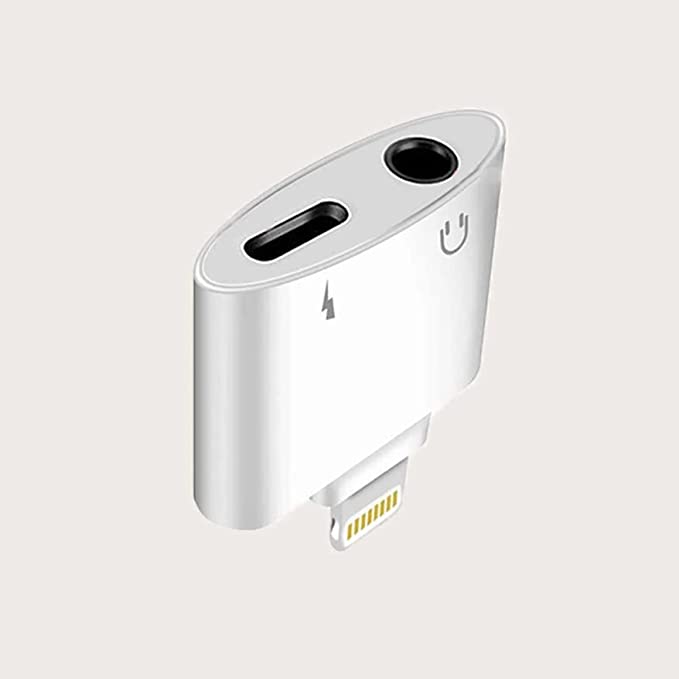 محول جاك لسماعات الرأس لموبايل ايفون، تصميم 4 في 1، محول كابل دونجل AUX للسماعات متوافق مع ايفون 13/12/11/XS ماكس/ XS/ XR/ 7 يدعم جميع انظمة iOS