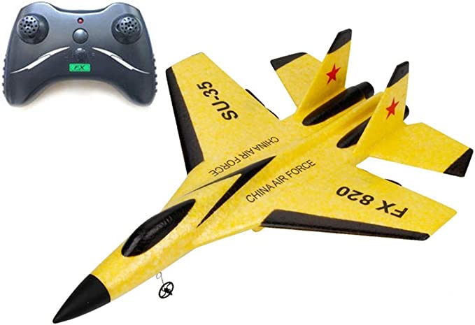 لعبة طائرة كلاسيكية بريموت كنترول عالية الجودة من مادة الفوم موديل طائرة SU-35 خفيفة الوزن مضادة للسقوط مع بطارية قابلة لاعادة الشحن (الحجم:1 بطارية)