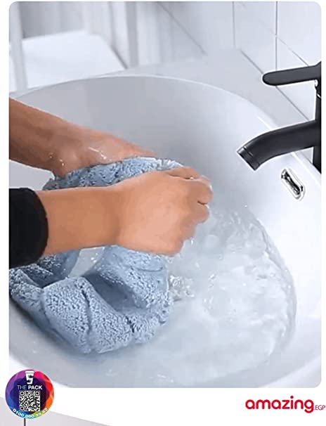 غطاء مقعد المرحاض أكثر سمكا للتدفئة قابلة للتمدد قماش قابل للغسل - ازرق