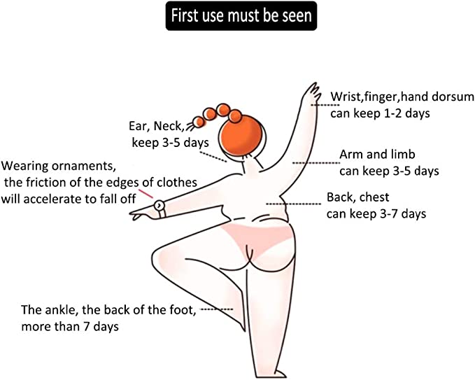 ملصق تاتو مؤقت مضاد للماء فراشة زهرة الجناح تاتو فلاش تاتو مؤقت الصدر الخلفي للنساء والفتيات (TH592)