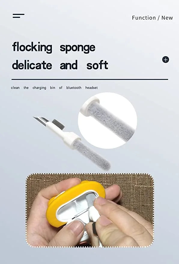 أداة تنظيف الفرشاة لأجهزة وسمعات الاذن والكاميرات أداة تنظيف حافظة سماعات بلوتوث فرشاه - TB | خصومات | amazingEGP