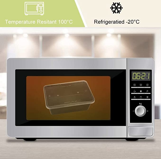 طقم علب ميكروويف معزولة لتخزين الطعام الصحي باغطية، مكون من 10 قطع امنة للاستخدام في غسالة الاطباق والفريزر (750 مل)