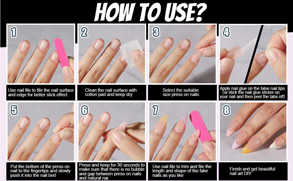 كيس اظافر طبيعية من الاكريليك لصالونات التجميل لمسة نهائية حقيقية قصيرة وفائقة النعومة مجموعة مانيكير للاستخدام في المنزل -شفاف - 100 قطعة | اظافر قصيرة اظافر مستعارة الاظافر | amazingEGP