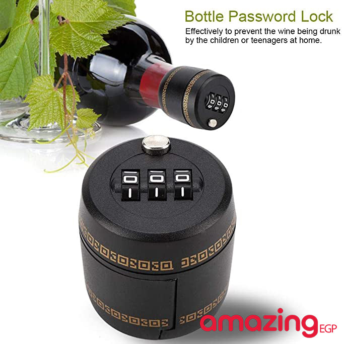 قفل بباسورد لقفل زجاجات المشروبات والنبيذ قفل تركيبة قفل لسدادة زجاجة الحفاظ