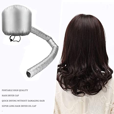 قبعة بونيه مجفف الهواء الساخن لتجفيف وتصفيف الشعر في المنزل – تصميم احترافي للعناية بالشعر المجعد والطويل