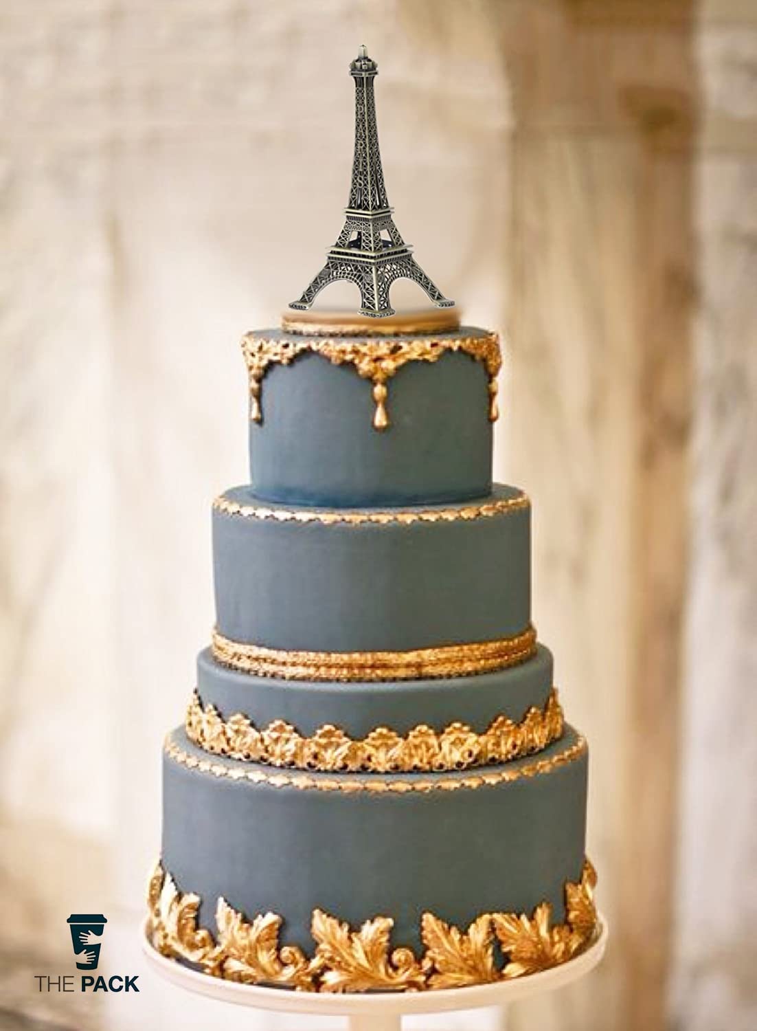 ديكور برج إيفيل من بحجم (8 سم) تمثال معدني لبرج إيفيل باريس تمثال نصفي طبق الأصل لغرفة الرسم وطاولة ديكور وحامل مجوهرات ( 3.5 ×8 سم)