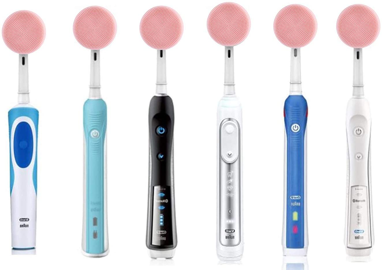 رأس بديل لفرشاة تنظيف الوجه، متوافق مع قواعد فرشاة الاسنان الكهربائية  فرش وجه سيليكون مقاومة للماء للتنظيف العميق والتدليك