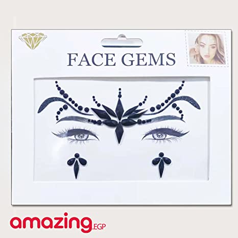 الوشم الكريستالي جواهر أحجار الراين ملصقات أحجار كريمة للجسم تاتو مؤقت عيون  لتزيين الاظافروالوجه حفلات الهذيان ملصقات وجه انيقة للنساء (LZ60)