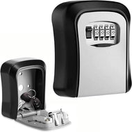 خزنة معدنية للمفاتيح بقفل من 4 ارقام للاستخدام في الاماكن الخارجية - معدن بالكامل