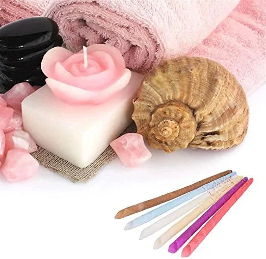 4 قطعة - هوبي منظف الأذن إزالة الشمع شموع الأذن مجوف مخروط الهندي الروائح | الاذن العناية_بالاذن شمع | amazingEGP