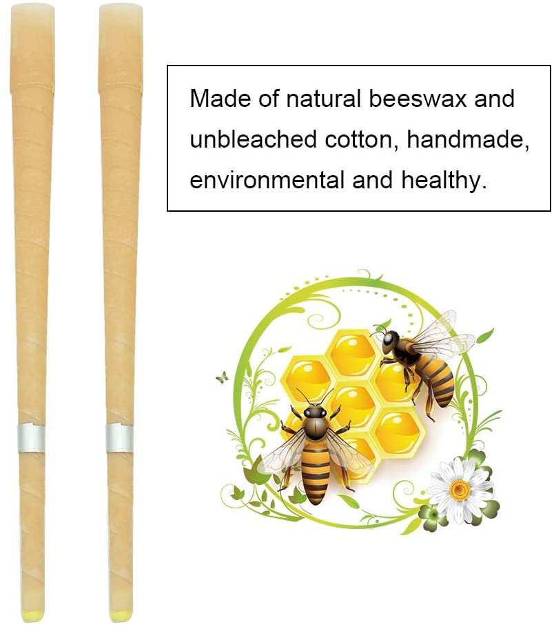 شمعات لازالة شمع الاذن الهندي وبدون اى اضافات كيميائية شمعات عطرية لازالة شمع الاذن (4 شموع مع قرصين واقيين)