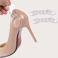 واقيات الكعب شفاف سيليكون مقاومة للانزلاق ومناسبة للاحذية الكبيرة جدًا  وحشو الاحذية مُحسَّن للشعور بالراحة (transparent)