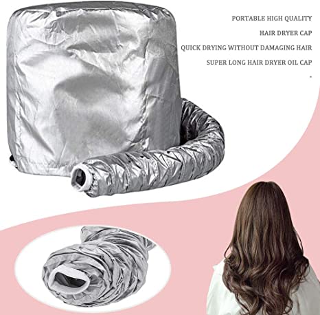قبعة بونيه مجفف الهواء الساخن لتجفيف وتصفيف الشعر في المنزل – تصميم احترافي للعناية بالشعر المجعد والطويل