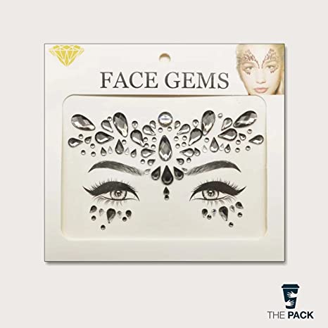 الوشم الكريستالي جواهر أحجار الراين ملصقات أحجار كريمة للجسم تاتو مؤقت عيون لتزيين الاظافر بندي أحجار حورية البحر لصخور وجه الحفلات (الأسود)