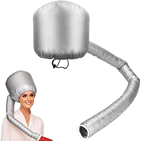 قبعة بونيه مجفف الهواء الساخن لتجفيف وتصفيف الشعر في المنزل – تصميم احترافي للعناية بالشعر المجعد والطويل