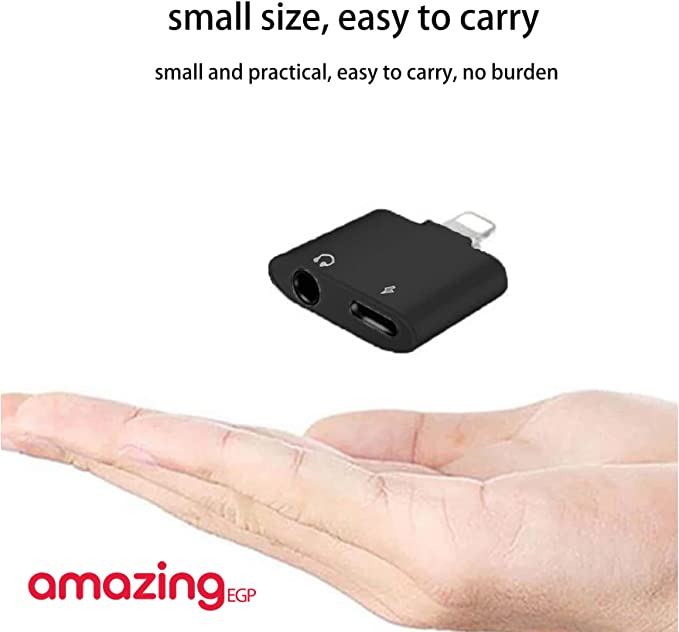 مقبس سماعة الرأس للآيفون ، 4 في 1 كابل سماعة رأسمحول جاك الصوت متوافقة مع آيفون 13/12/11/XS ماكس/XS/XR/7 يدعم جميع أنظمة IOS