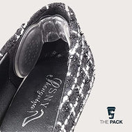 واقيات الكعب شفاف سيليكون مقاومة للانزلاق ومناسبة للاحذية الكبيرة جدًا  وحشو الاحذية مُحسَّن للشعور بالراحة (transparent)