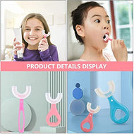 فرشاة أسنان يدوية للأطفال على شكل حرف U ، فرشاة أسنان من السيليكون لتدليك اللثة ، فرشاة أسنان تنظيف شاملة للأطفال