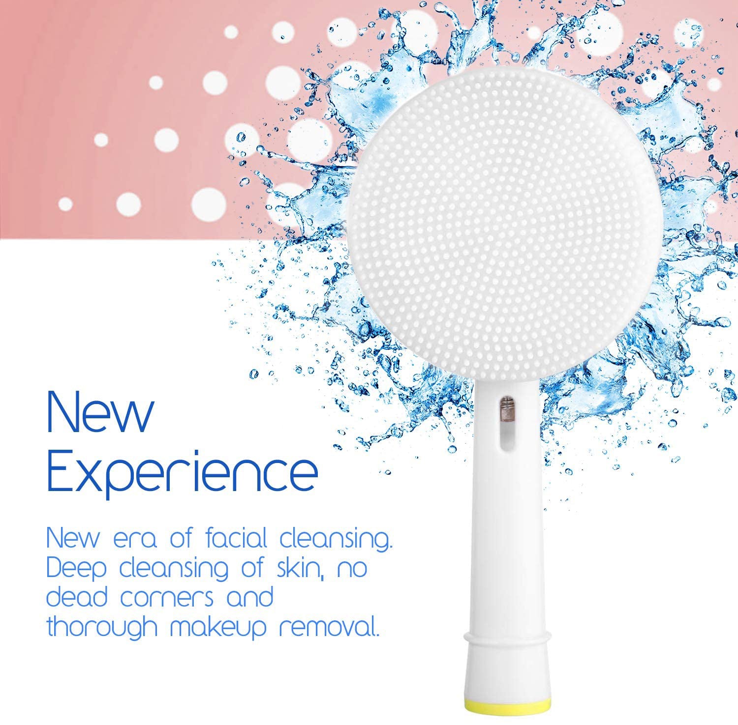 رأس بديل لفرشاة تنظيف الوجه، متوافق مع قواعد فرشاة الاسنان الكهربائية  فرش وجه سيليكون مقاومة للماء للتنظيف العميق والتدليك