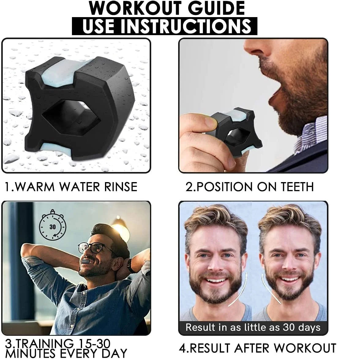 مجموعة تمرين الفك - تمرين الفك ورفع الفك جهاز تمارين اللياقة البدنية للياقة البدنية للوجه جهاز تمارين شد الرقبة حدد الفك النحيف واللون وجهك | خصومات | amazingEGP