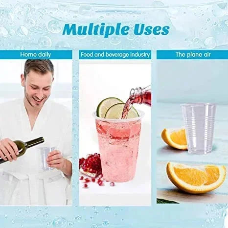 100 قطعة من أكواب بلاستيكية شفافة أكواب بلاستيكية شفافة أكواب شرب للحفلات الباردة | خصومات | amazingEGP