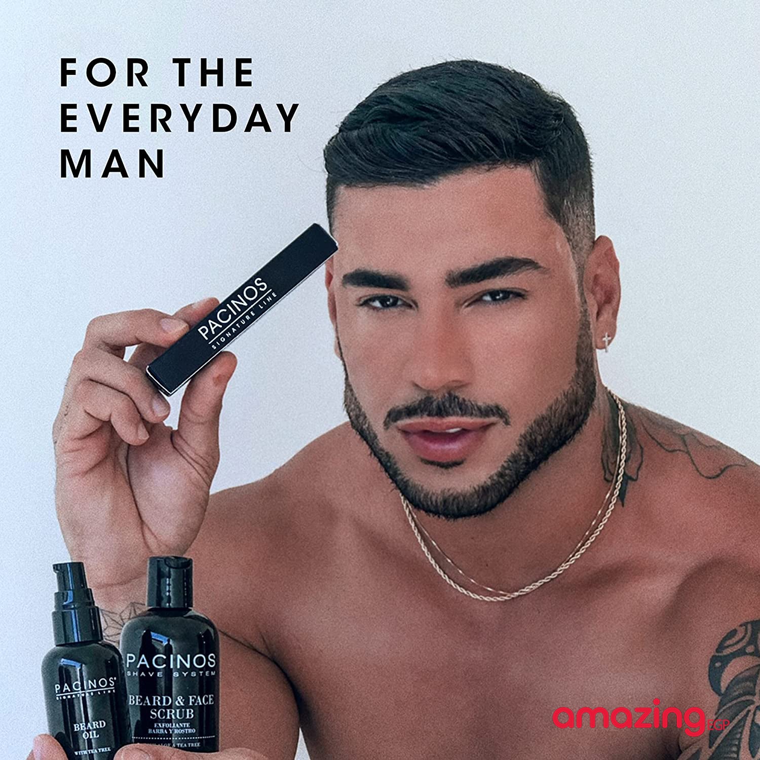 قلم حشو اللحية  للرجال - مقاوم للماء والعرق ، يدوم طويلاً - قلم اللحية مع فرشاة صغيره يخلق لحية وشارب وحواجب ذات مظهر طبيعي