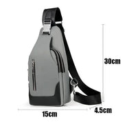 حقيبة ظهر جلدية صغيرة حقيبة كروس بودي حقائب كتف للصدر للرجال في الهواء الطلق مكافحة سرقة خفيفة الوزن ركوب الدراجات - كحلى | شنط صغيرة شنط ظهر شنطة شنطة تابلت | amazingEGP