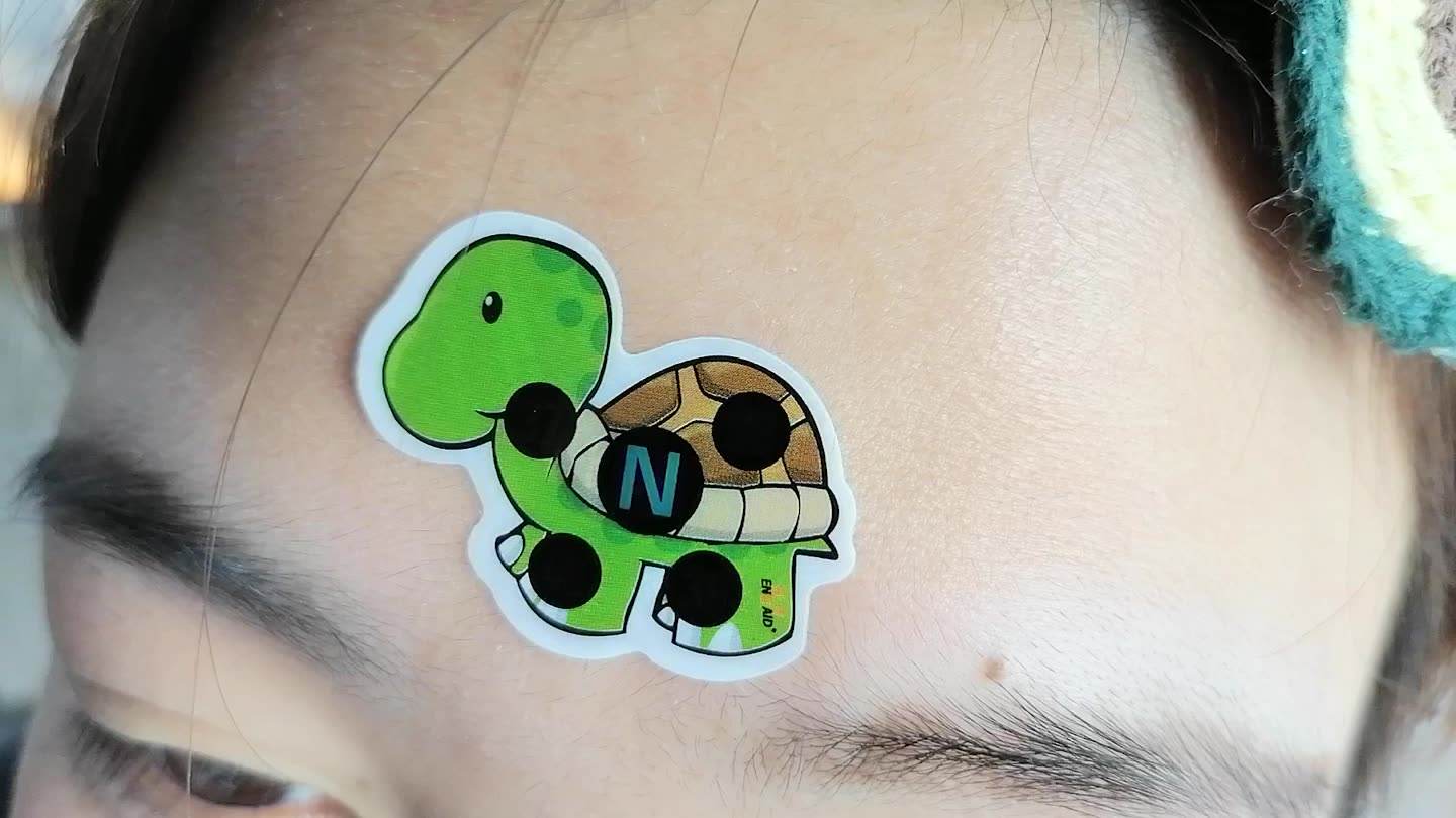 ملصقات الكرتون للجبهة للأطفال يسمح بمراقبة الحرارة أو درجة الحرارة بشكل مستمر لمدة تصل إلى 48 ساعة، لاصق ملون آمن ودقيق، وسريع | الشكل B|