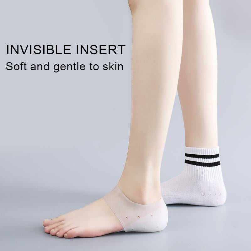 نعل داخلي مرتفع من السيليكون ، وسادة جل لحماية الكعب والشوكة العظمية الزائدة في الكعب والعناية بالقدم للنساء والرجال