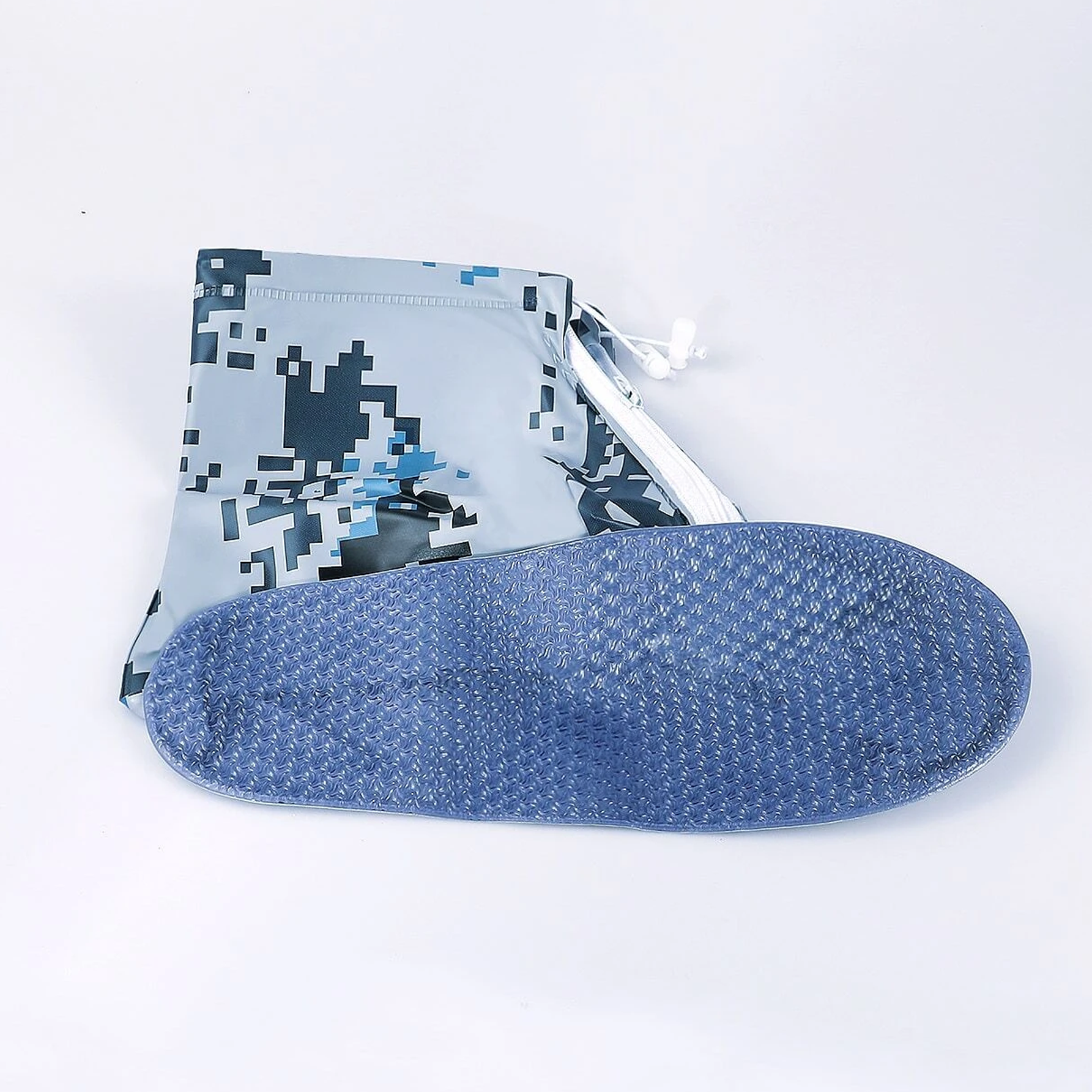 غطاء حذاء مقاوم للماء أحذية مطر قابلة لإعادة الاستخدام سميكة ذات قاع مزدوج مانعة للانزلاق ، أغطية أحذية مقاومة للاهتراء للرجال والنساء والأطفال