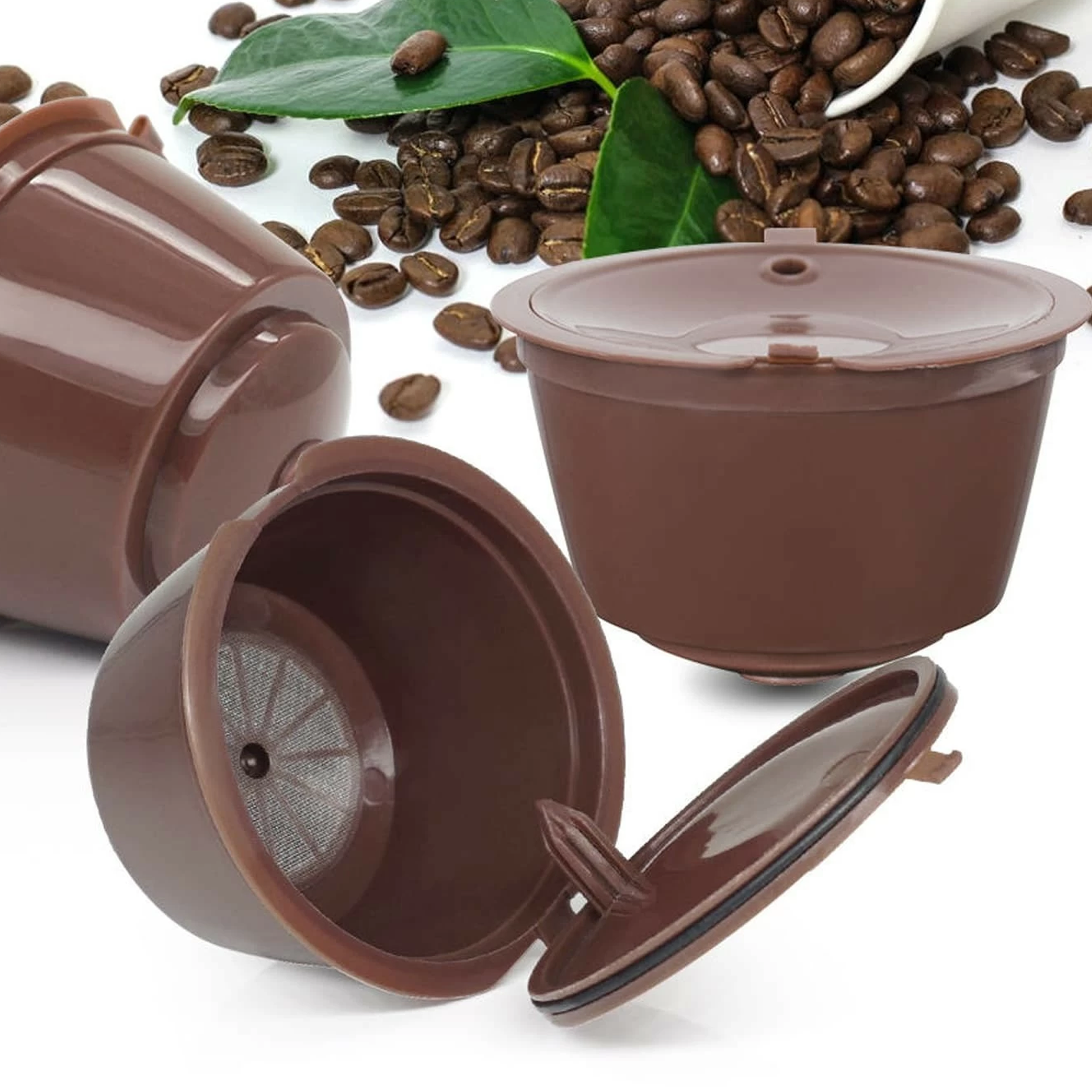 كبسولات فلاتر القهوة البلاستيكية القابلة لاعادة الاستخدام مع دولتشي جوستو، للاستخدام 200 مرة