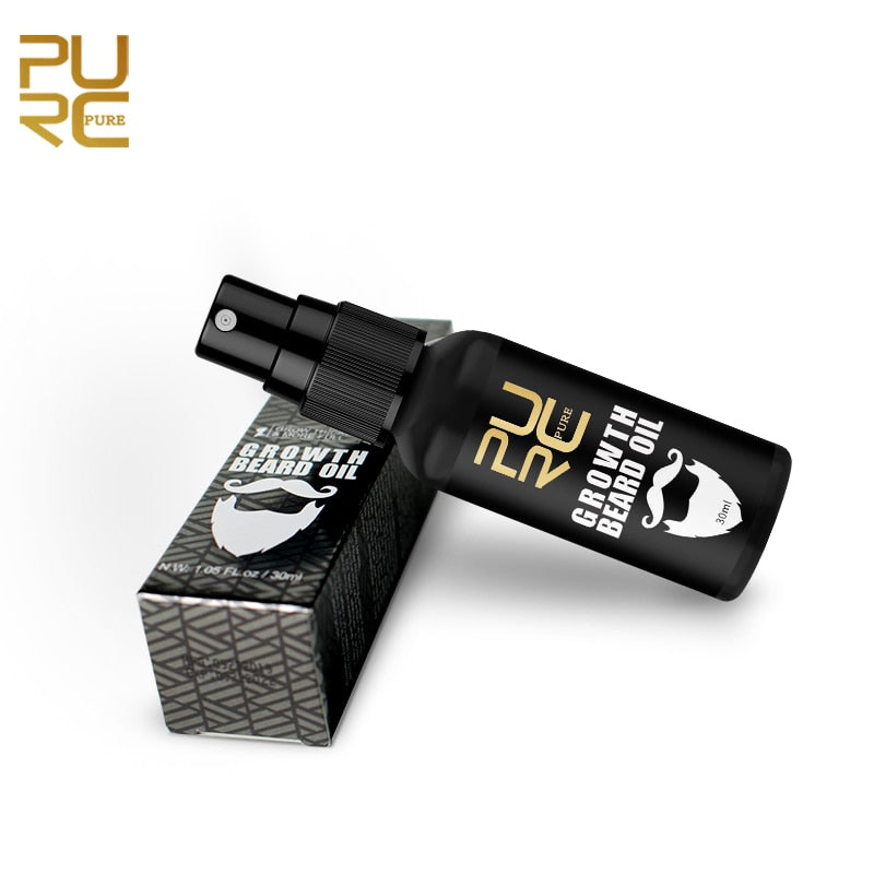 زيت تنمية اللحية من بيورك، تنمو معه اللحية بشكل اكثر كثافة، زيت اللحية لشعر اكثر كثافة للرجال للعناية باللحية وعلاجها