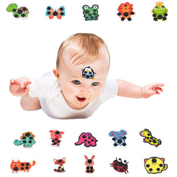 ملصقات الكرتون للجبهة للأطفال يسمح بمراقبة الحرارة أو درجة الحرارة بشكل مستمر لمدة تصل إلى 48 ساعة، لاصق ملون آمن ودقيق، وسريع | الشكل B|