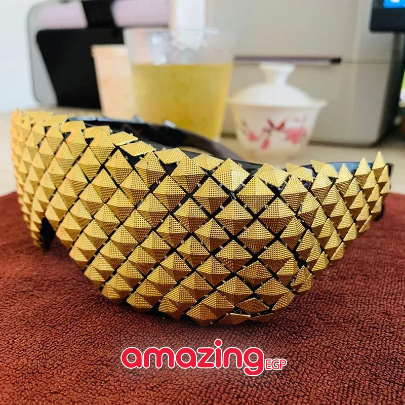 نظارة شمس ستيمبانك – هرمية معدنية بالذهبي والفضي | حفلات وهيب هوب وقوطية | ذهبي